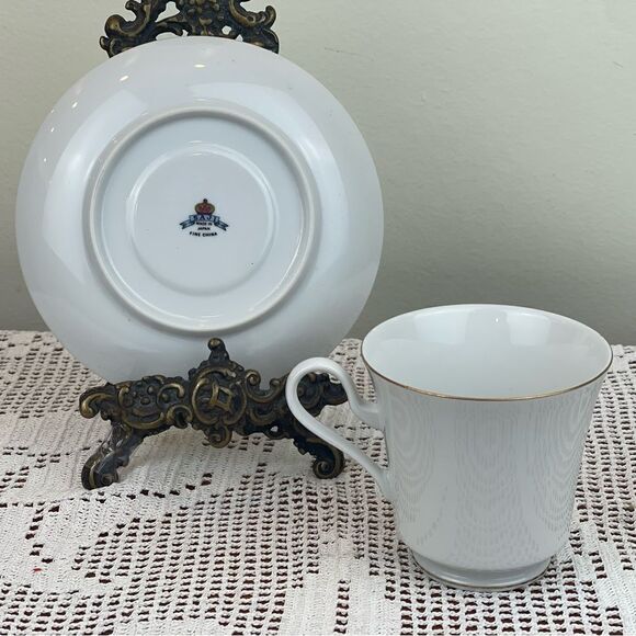 SAJI made in Japan Teacup and Saucer || 20th Anniversary written in French || - Picture 9 of 13